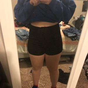 Black high waisted shorts size 9